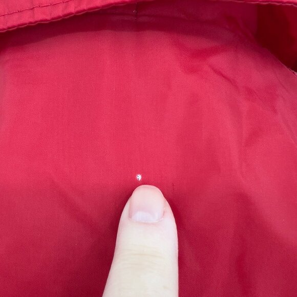 Vintage Izod Lacoste Red Nylon Windbreaker Jacket L Large Lightweight Outerwear - Picture 6 of 9